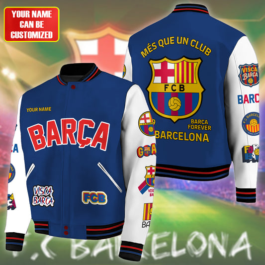 Personalized Barca FC Sport Baseball Jacket Q101103