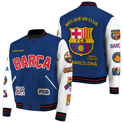 Personalized Barca FC Sport Baseball Jacket Q101103