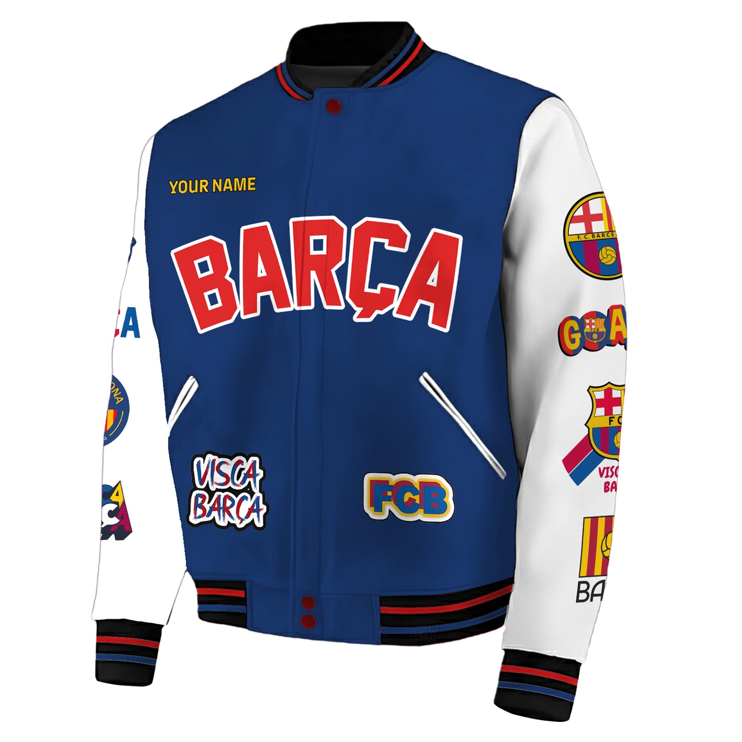 Personalized Barca FC Sport Baseball Jacket Q101103