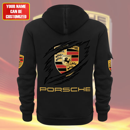 Personalized Pors Zip-Hoodie Cotton Jacket Q151102
