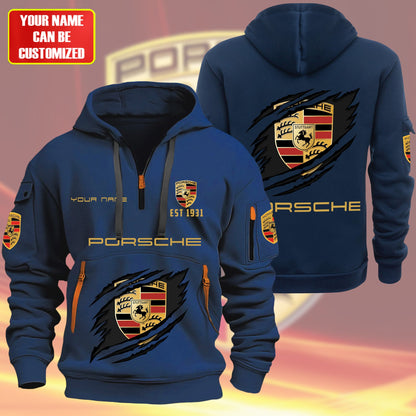 Personalized Pors Zip-Hoodie Cotton Jacket Q151102