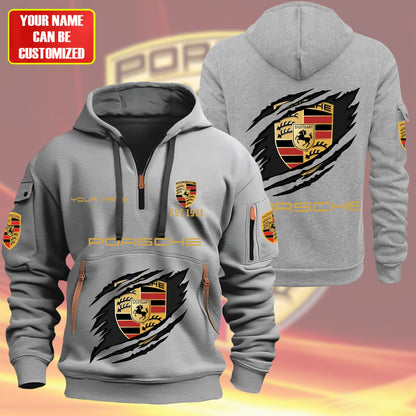 Personalized Pors Zip-Hoodie Cotton Jacket Q151102