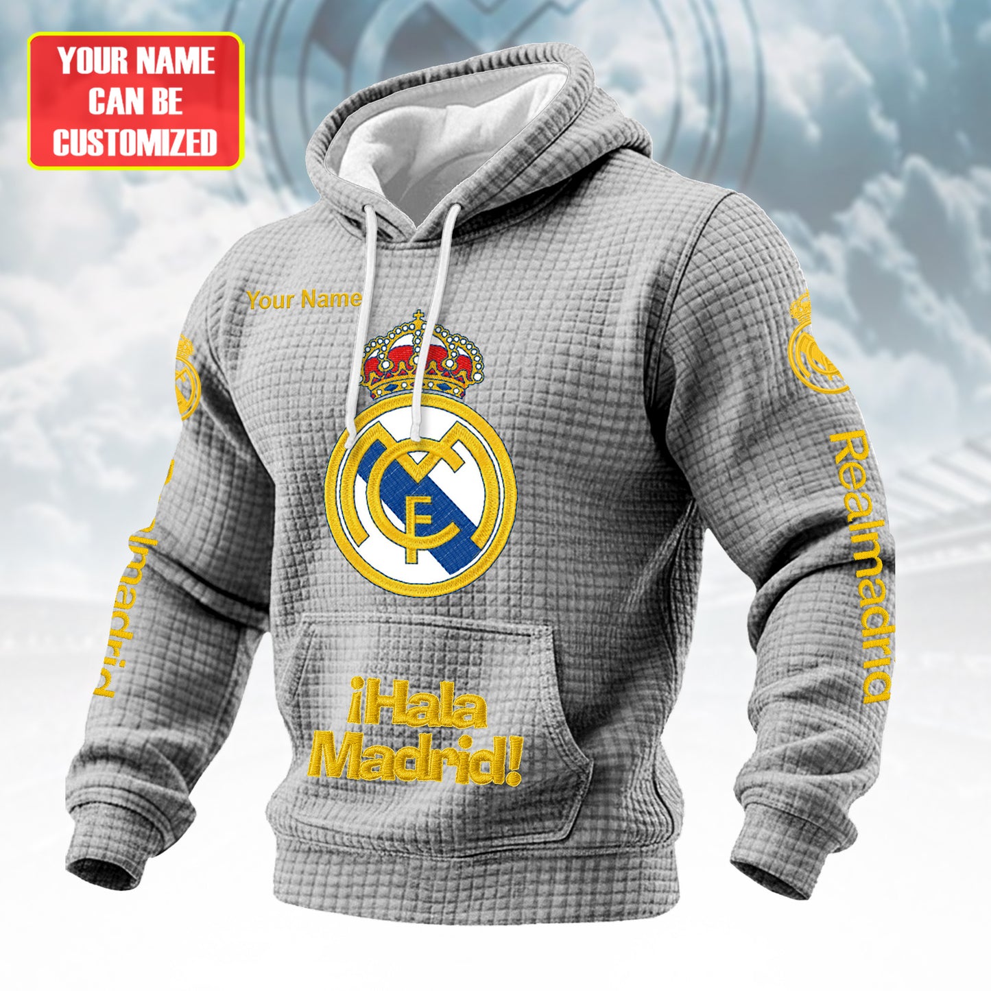 Personalized Real Fabric Hooded Sweatshirt