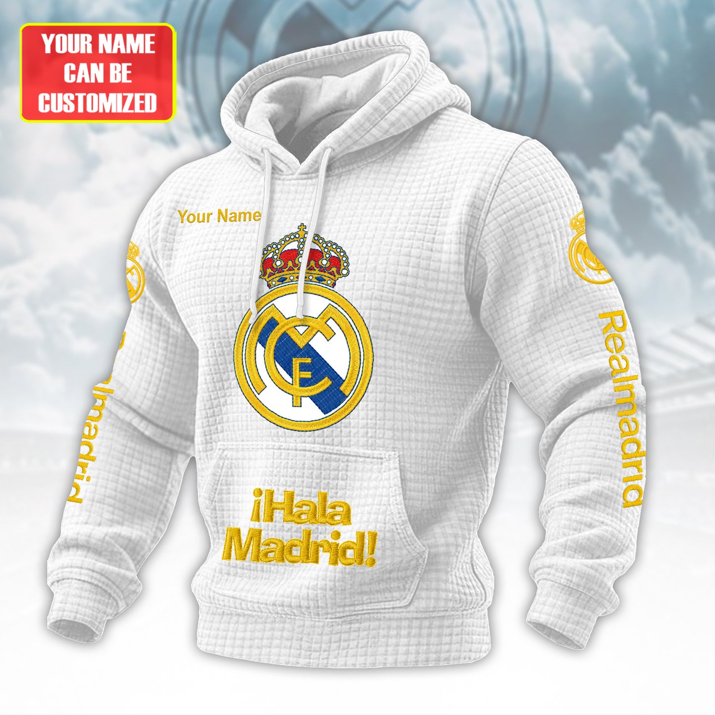 Personalized Real Fabric Hooded Sweatshirt