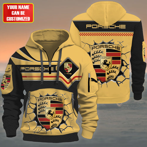 Personalized Pors Crack 3D Zip-Hoodie Cotton Jacket