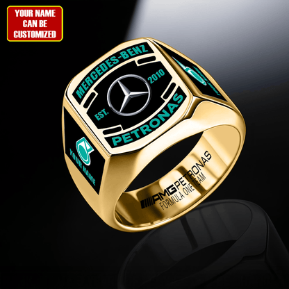 Merc AMG Petronas Custom Name Classic Design Ring