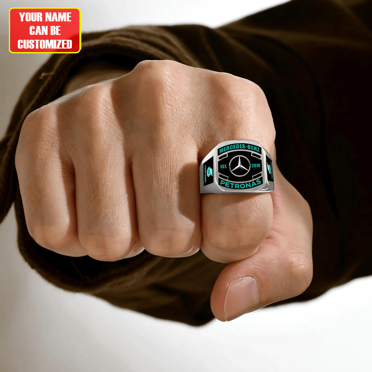 Merc AMG Petronas Custom Name Classic Design Ring