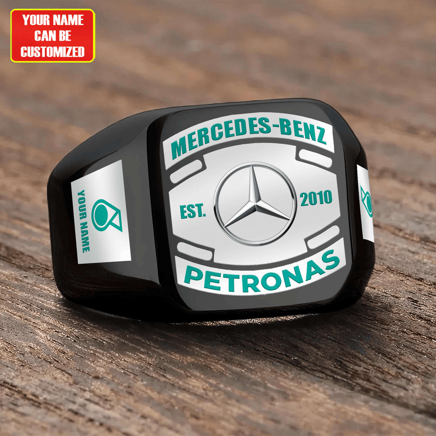 Merc AMG Petronas Custom Name Classic Design Ring