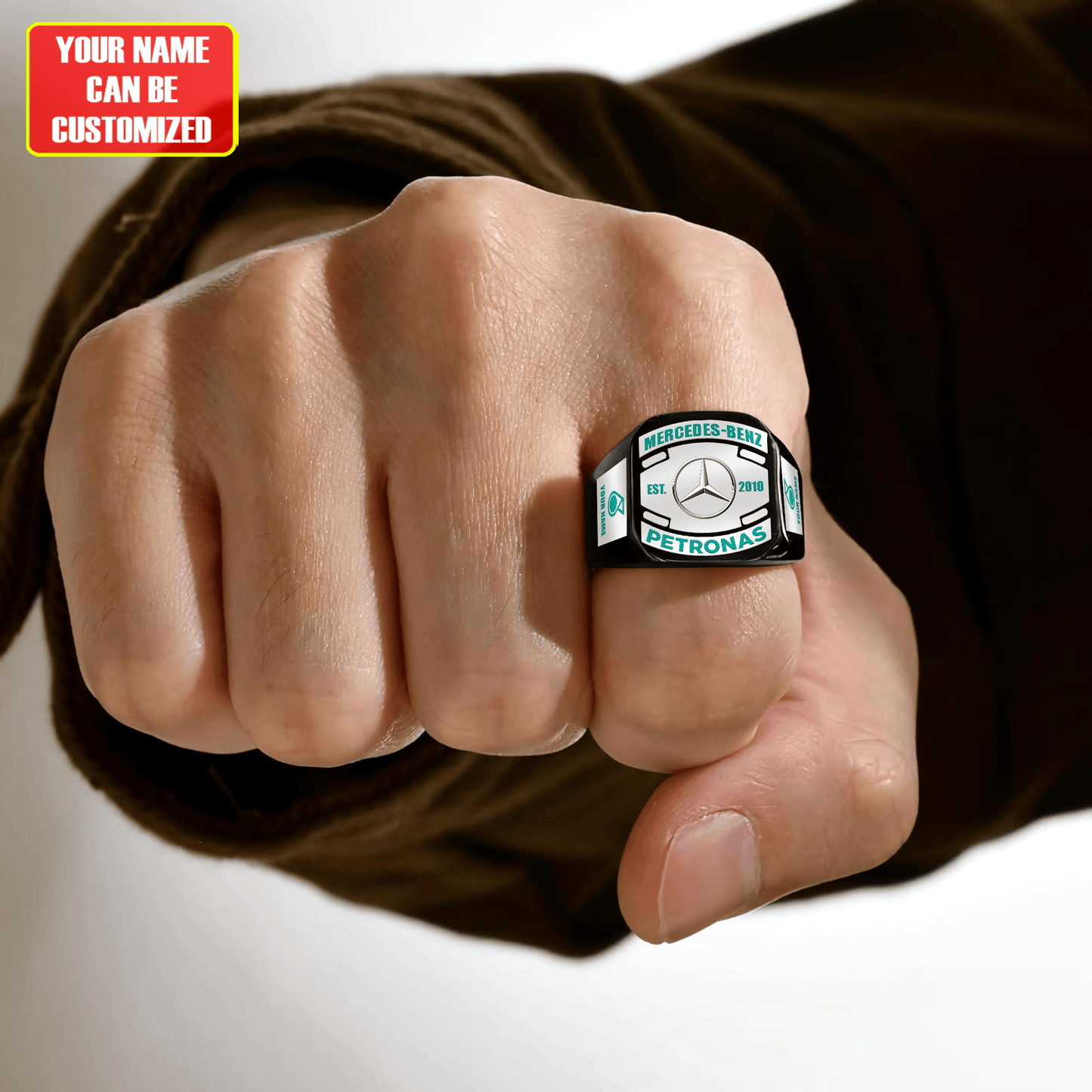 Merc AMG Petronas Custom Name Classic Design Ring