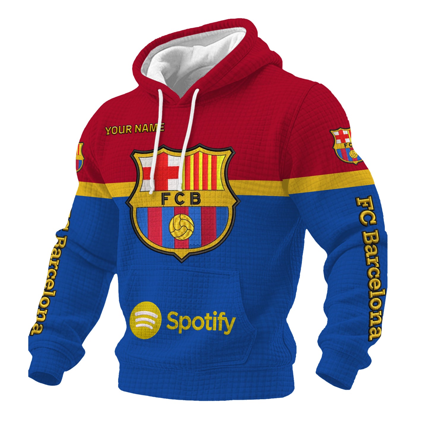 Personalized Barca Fabric Hooded Sweatshirt