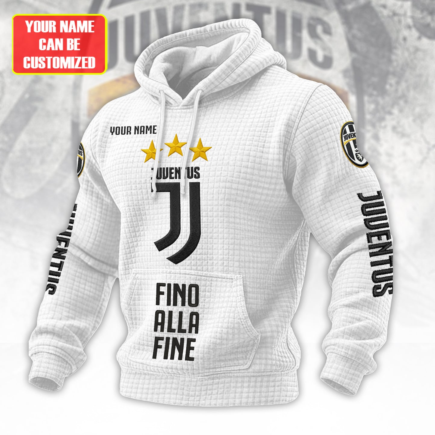Personalized Juve Fabric Hooded Sweatshirt