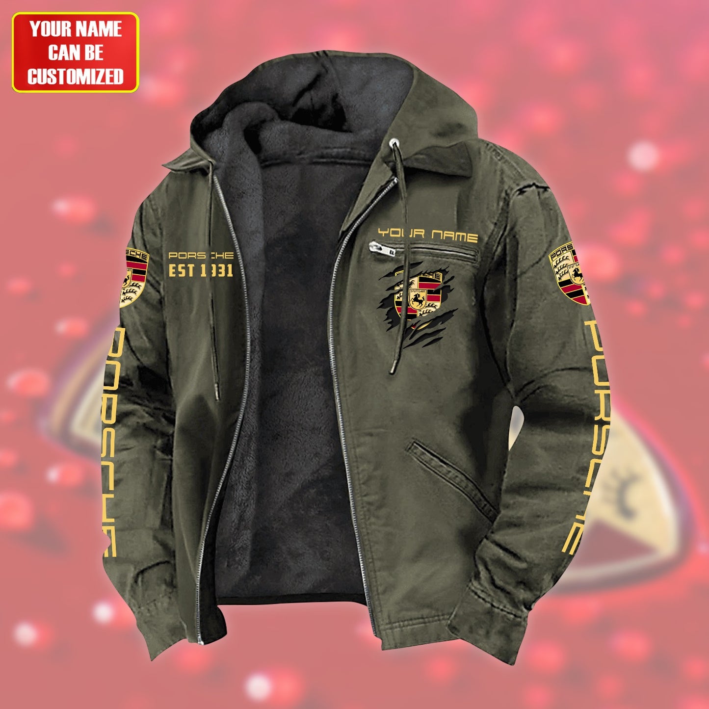 Personalized Pors Sport Fur lining Paddle Jacket