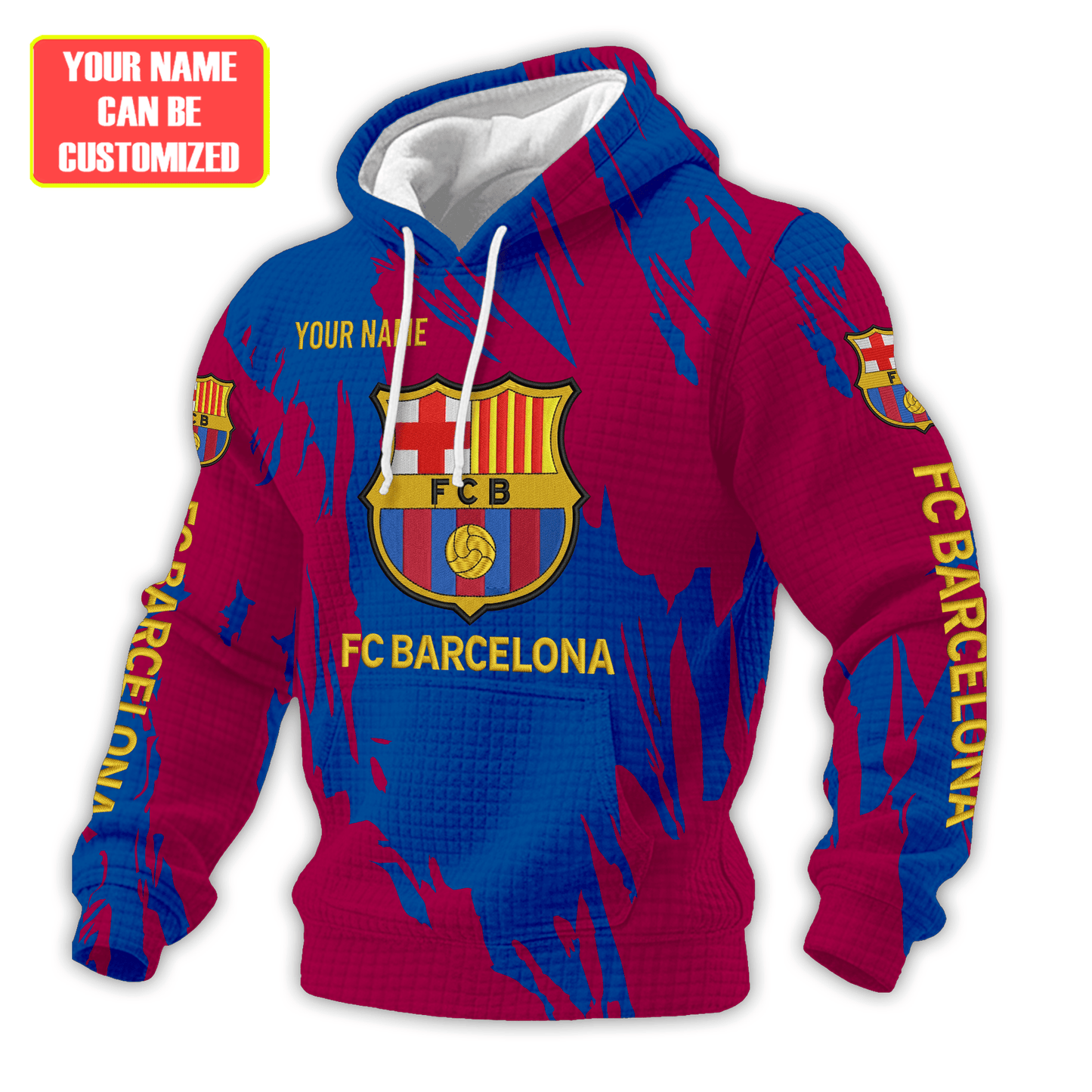 Personalized Barca Fabric Hooded Sweatshirt V2