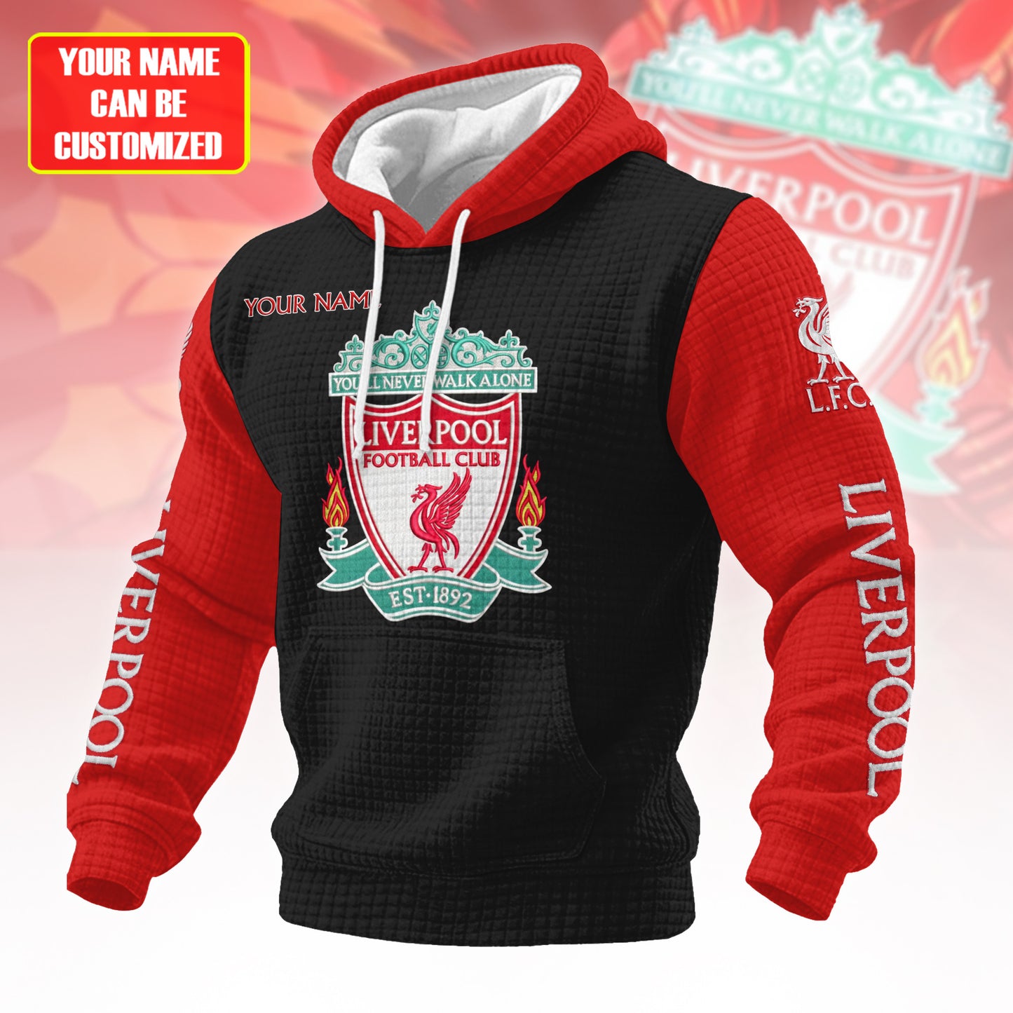 Personalized LVP Fabric Hooded Sweatshirt