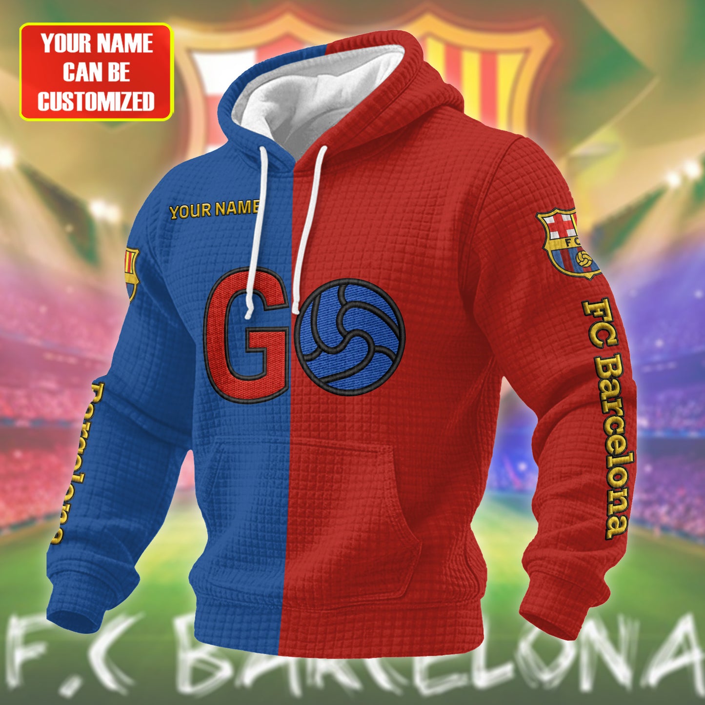 Personalized Barca Fabric Hooded Sweatshirt V3