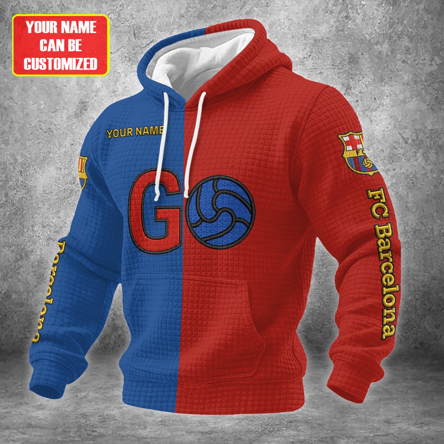 Personalized Barca Fabric Hooded Sweatshirt V3