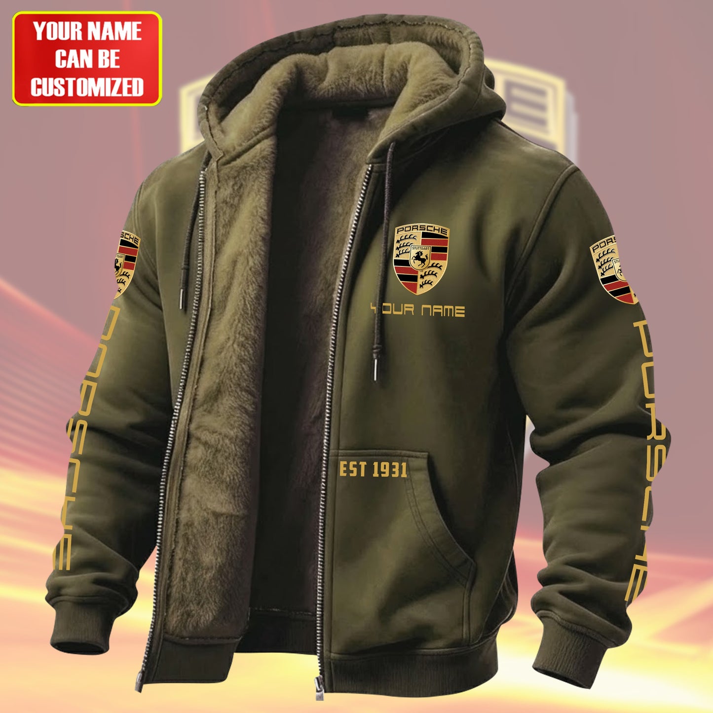 Personalized Pors Fleece inside Jacket