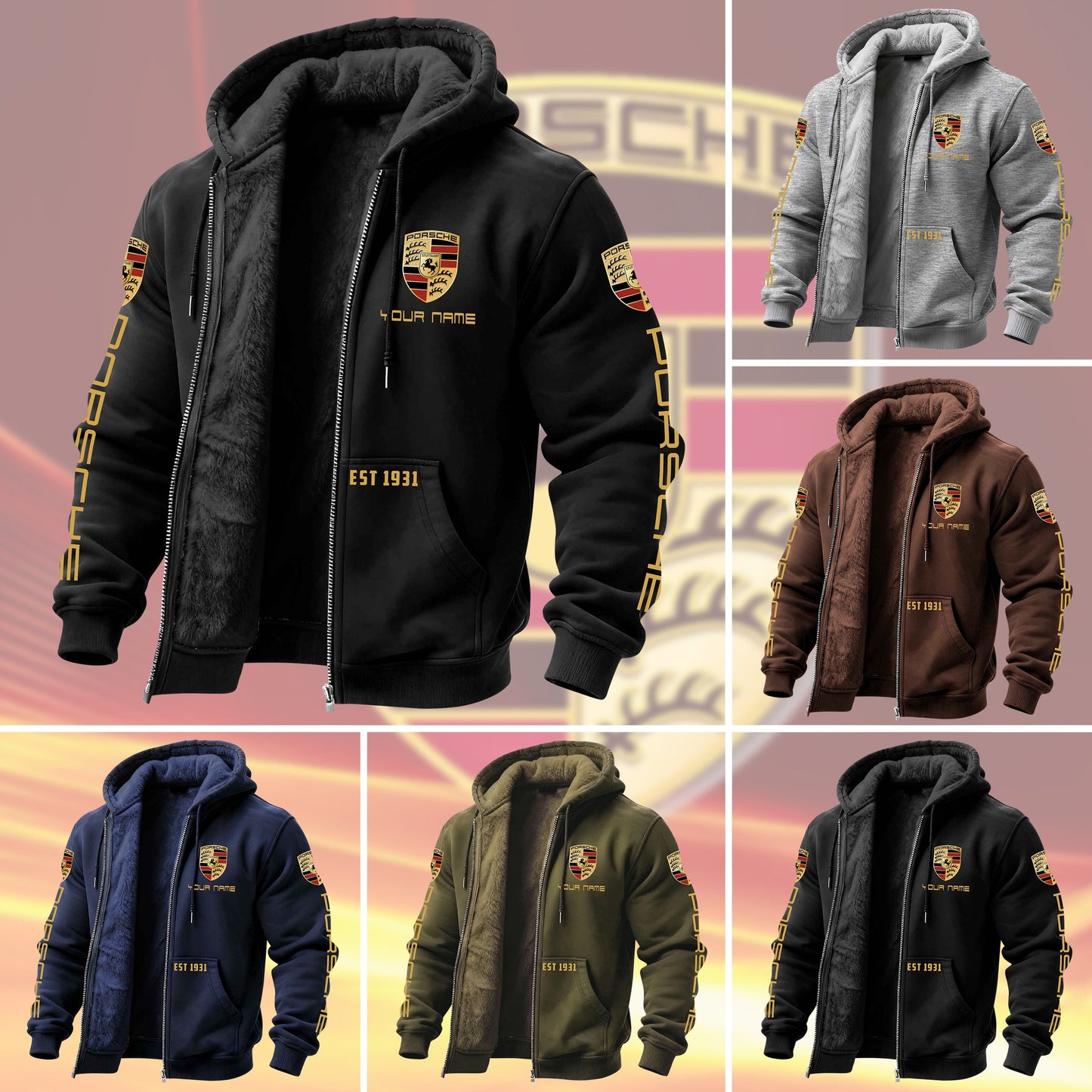 Personalized Pors Fleece inside Jacket