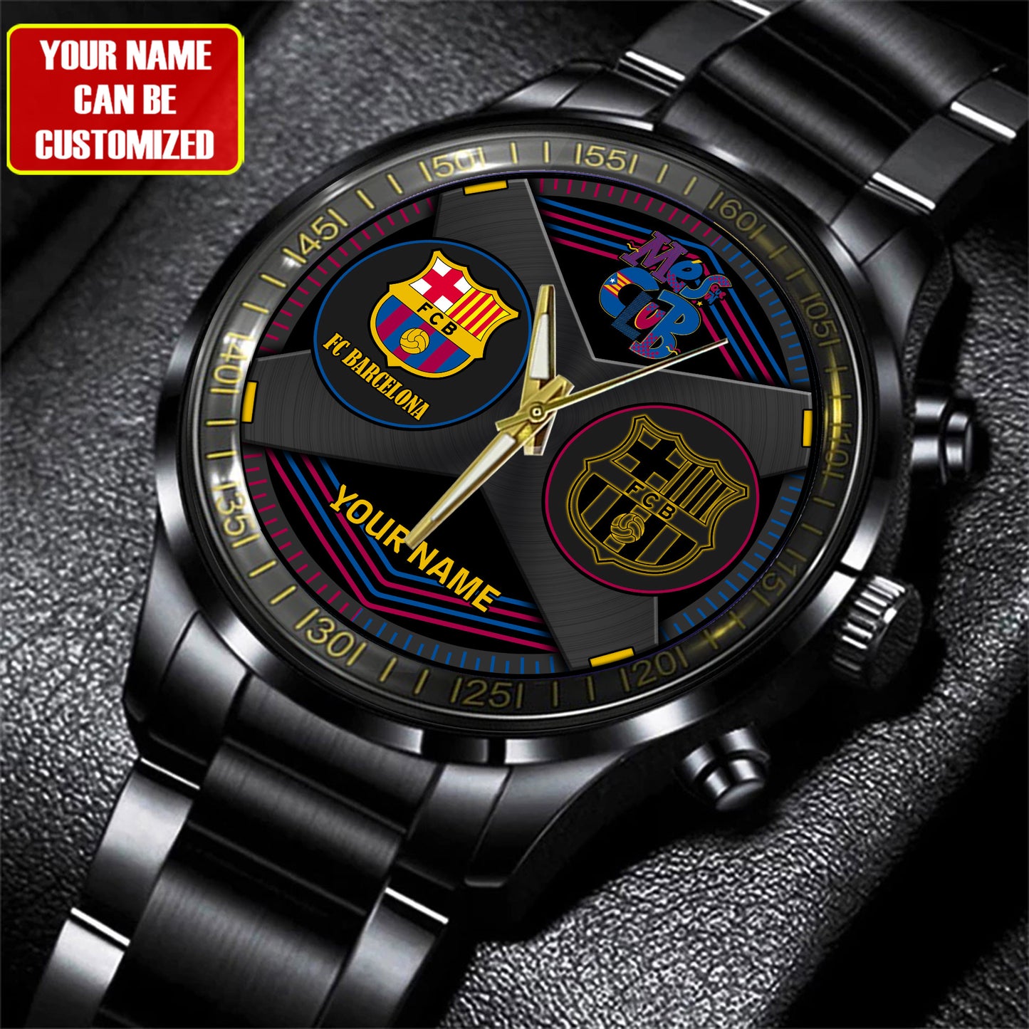 Personalized Barca FC Luxury Stainless Steel Watch V3