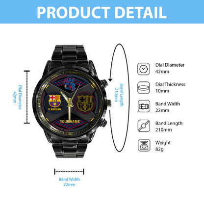 Personalized Barca FC Luxury Stainless Steel Watch V3