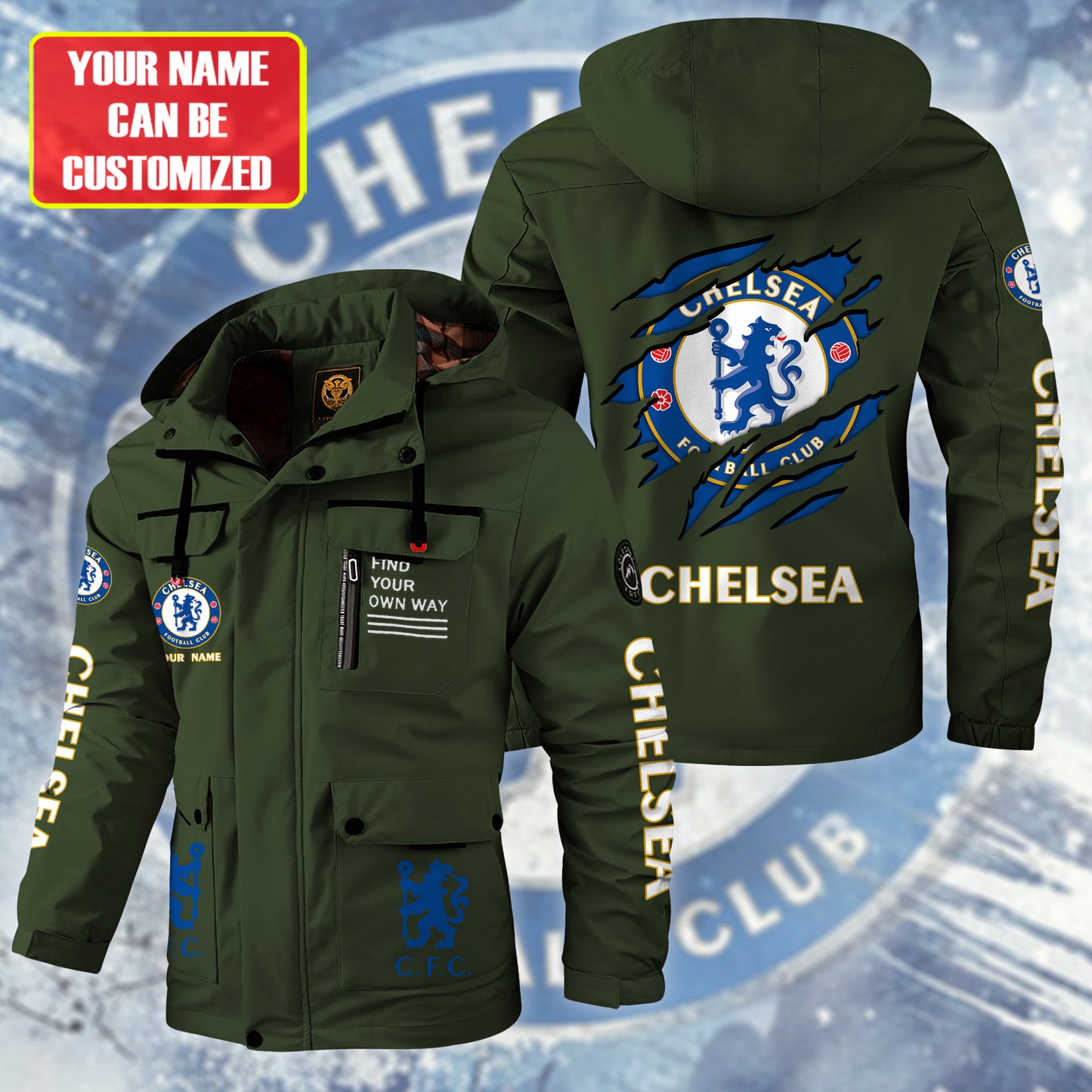 Personalized CFC Windbreaker Hooded Jacket Q211101