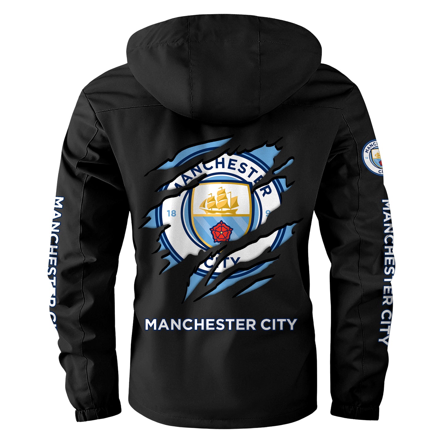 Personalized Man City Windbreaker Hooded Jacket Q211102