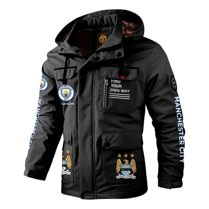 Personalized Man City Windbreaker Hooded Jacket Q211102