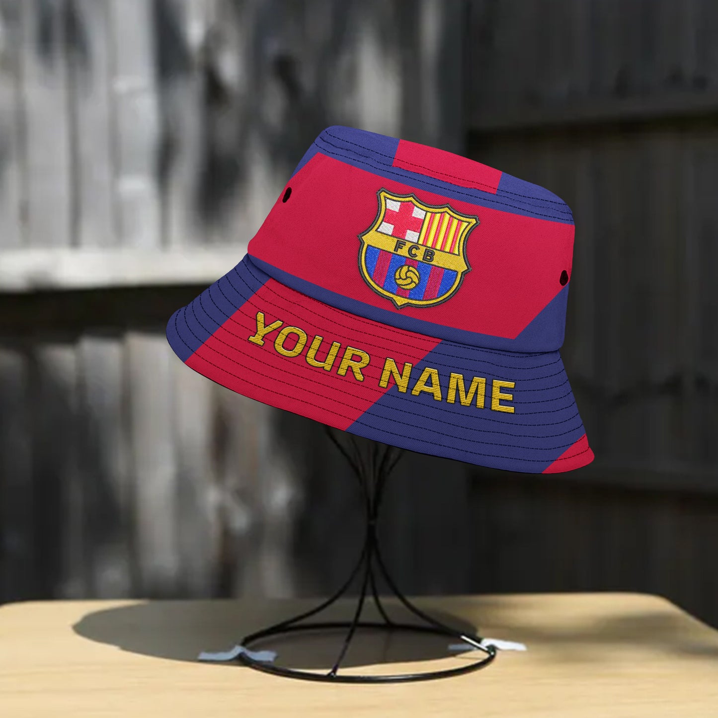 Barca 25/26 Embroidery Pattern Bucket Hat