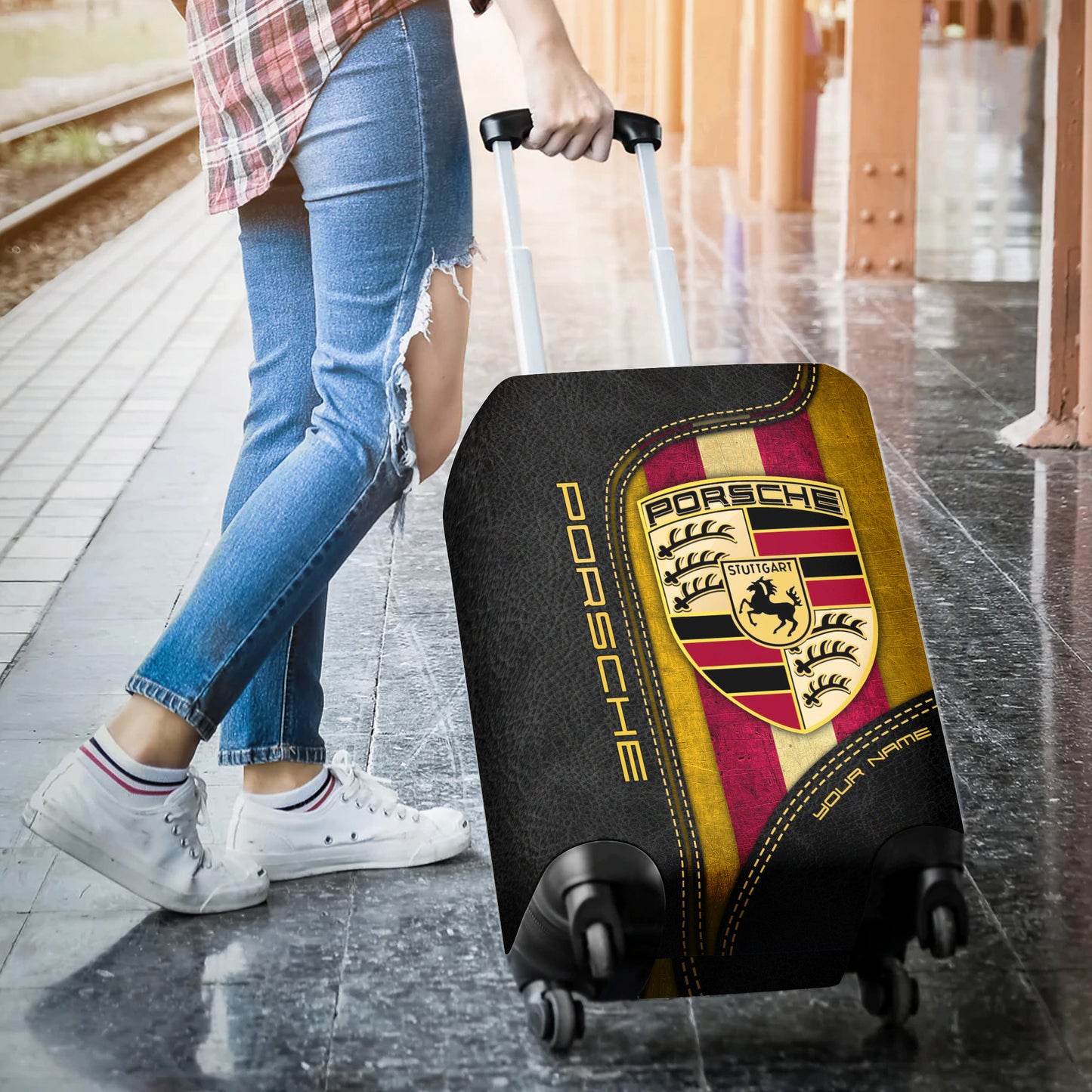 Personalized Pors Luggage Cover