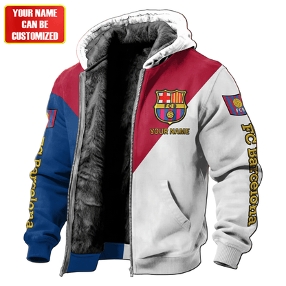 Personalized Barca Fleece inside Jacket V3