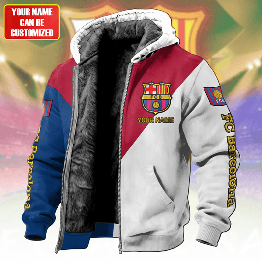 Personalized Barca Fleece inside Jacket V3