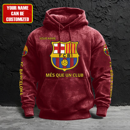 Personalized Barca FC Brush Unisex Hoodie