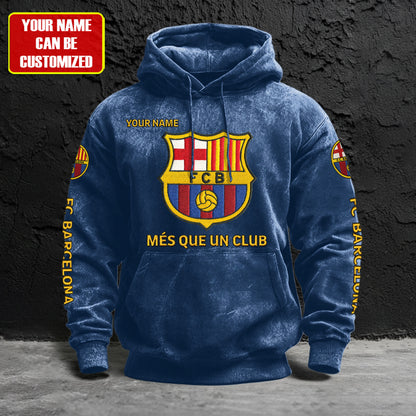 Personalized Barca FC Brush Unisex Hoodie