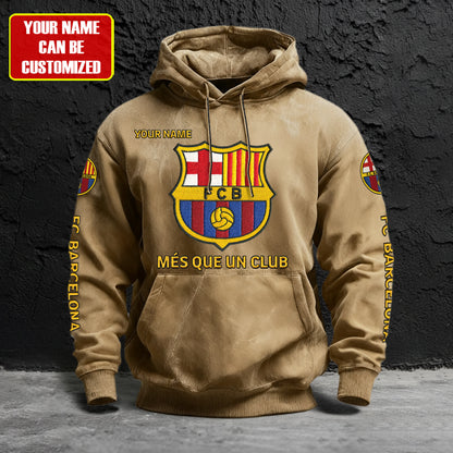 Personalized Barca FC Brush Unisex Hoodie