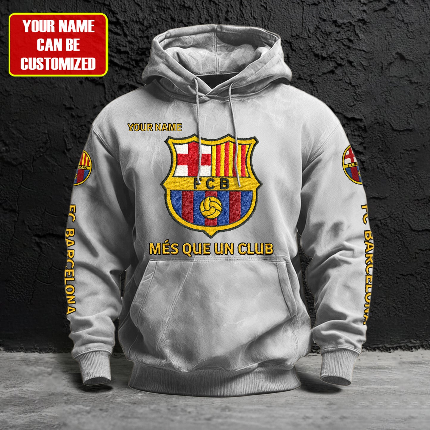 Personalized Barca FC Brush Unisex Hoodie