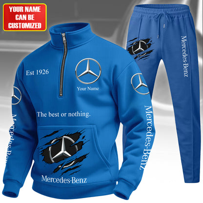 Personalized Merc Stand Collar Zip Hoodie Set