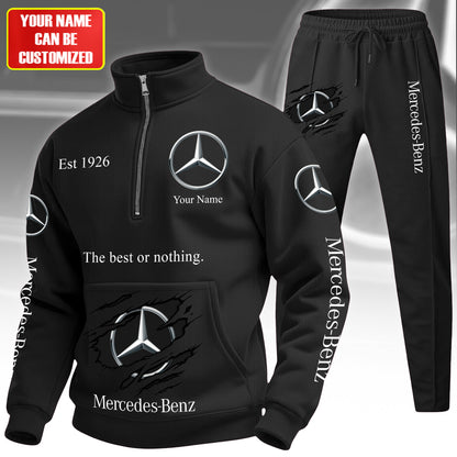 Personalized Merc Stand Collar Zip Hoodie Set