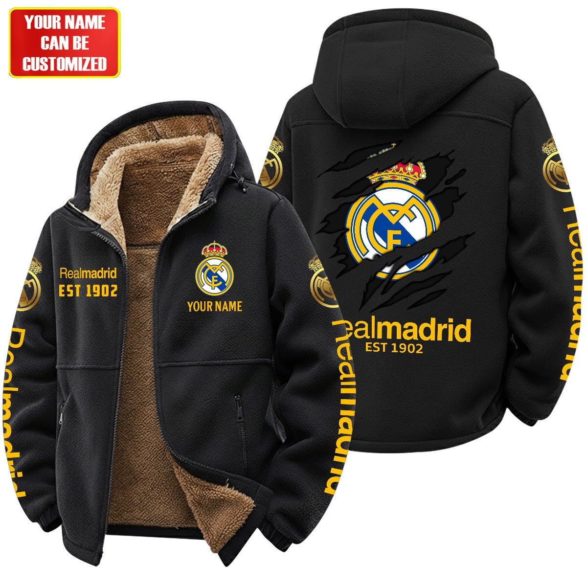 Personalized Real 1902 Warm Fleece Jacket