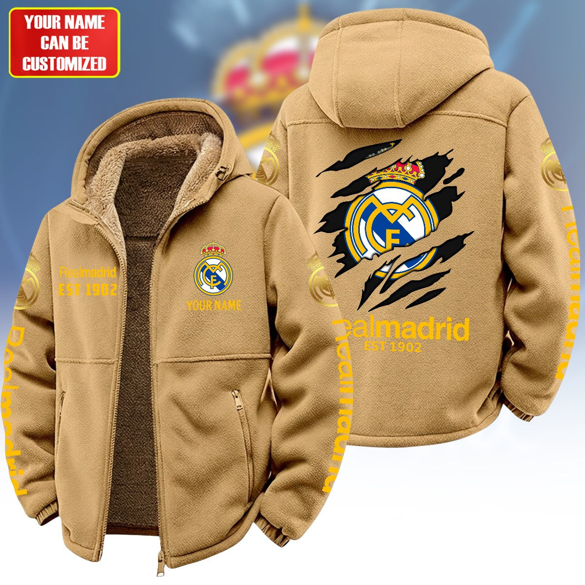 Personalized Real 1902 Warm Fleece Jacket