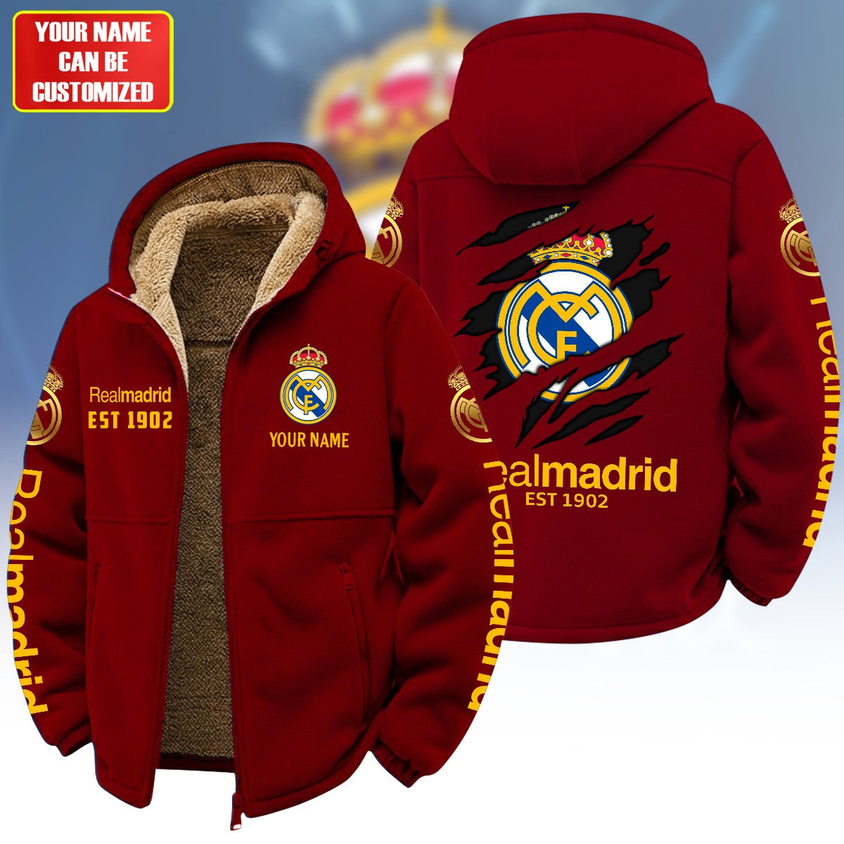 Personalized Real 1902 Warm Fleece Jacket