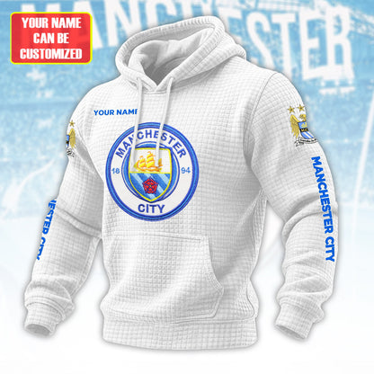 Personalized Man City Fabric Hooded Sweatshirt