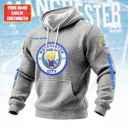 Personalized Man City Fabric Hooded Sweatshirt