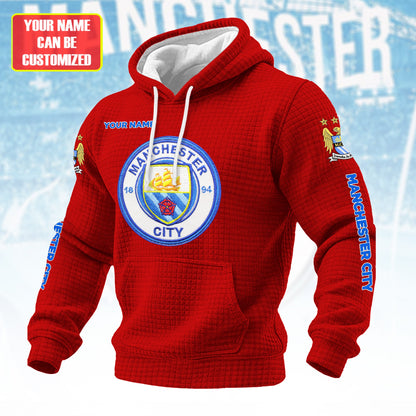 Personalized Man City Fabric Hooded Sweatshirt