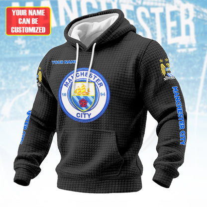 Personalized Man City Fabric Hooded Sweatshirt