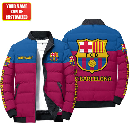 Personalized Barca Sport Puffer Jacket 3D