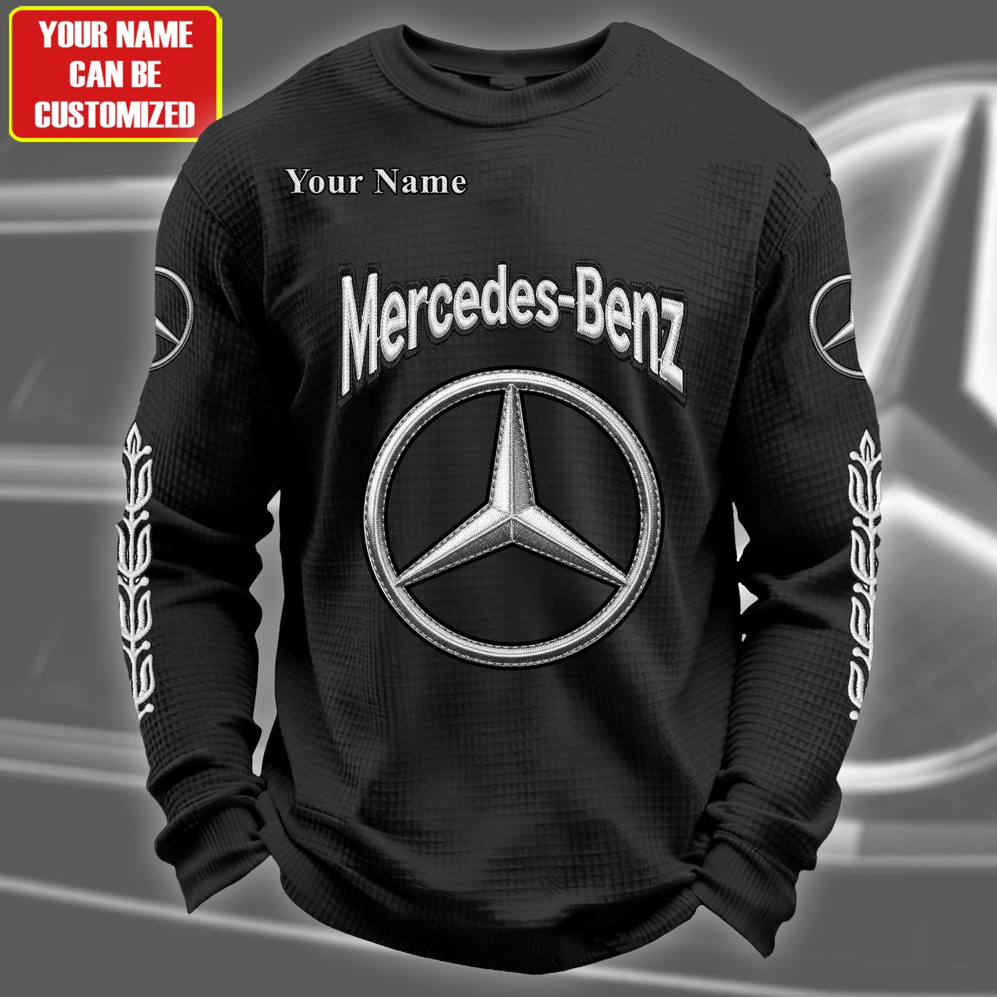 Personalized Merc Quilted Textur Unisex Sweater