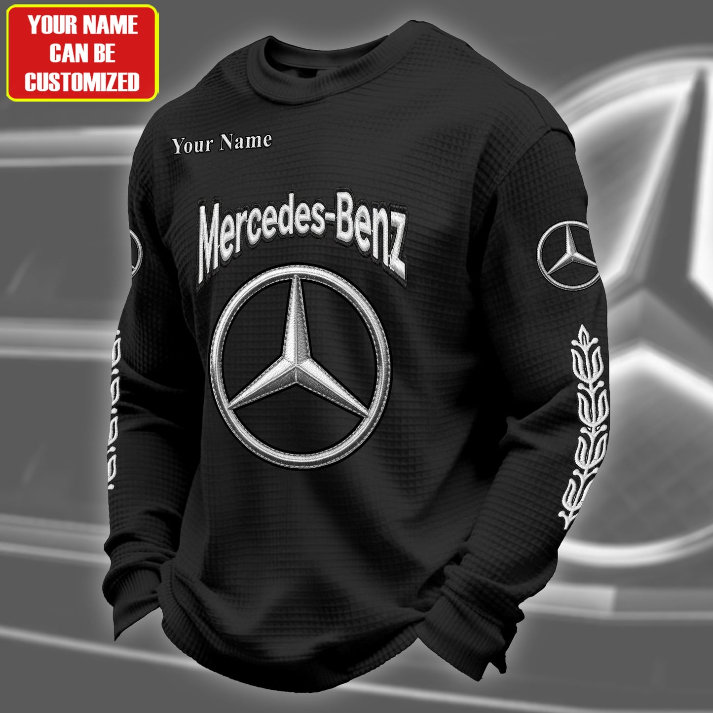 Personalized Merc Quilted Textur Unisex Sweater