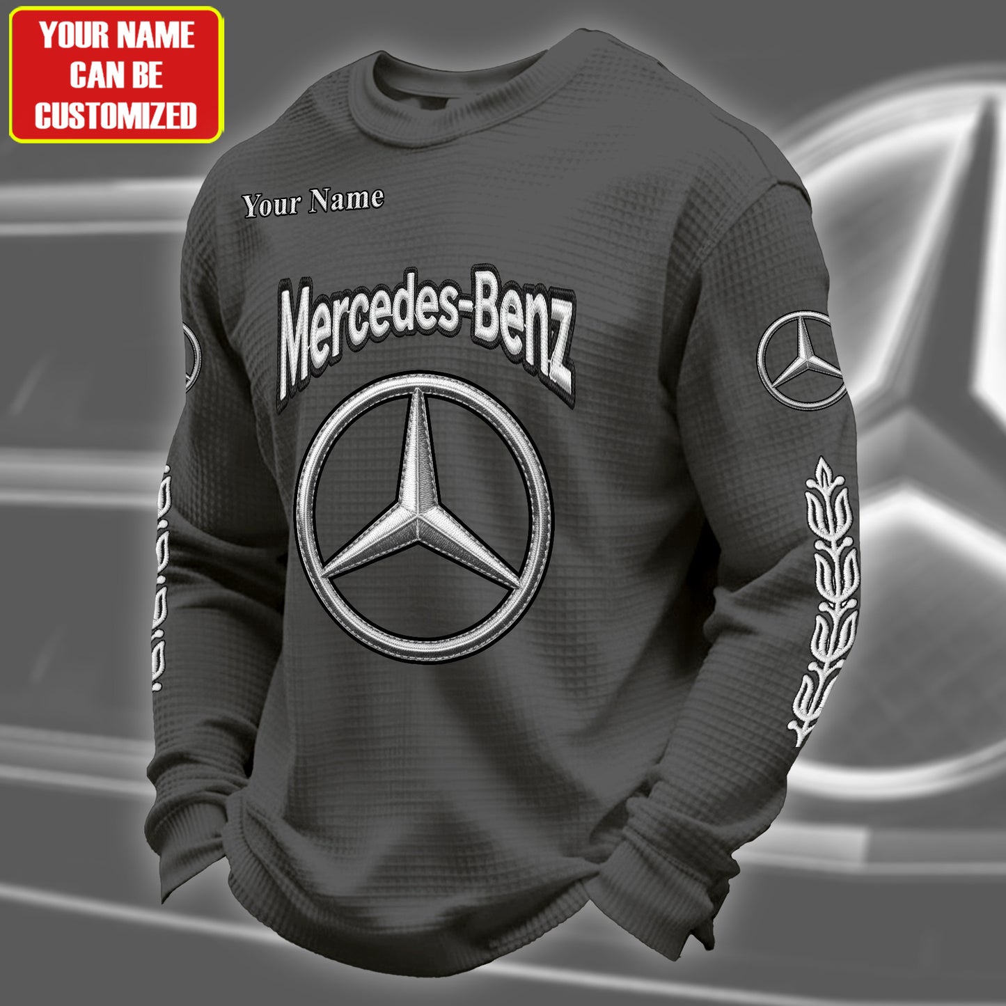 Personalized Merc Quilted Textur Unisex Sweater