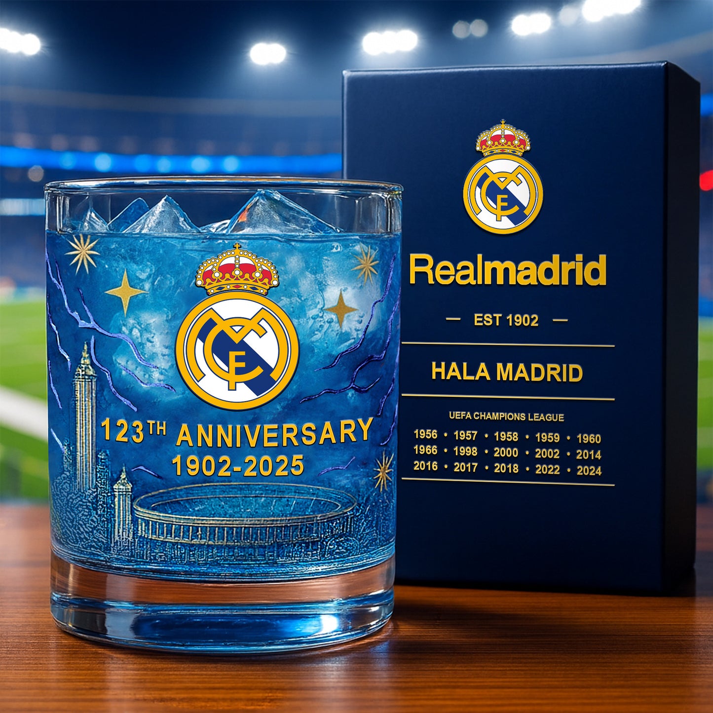 Personalized Real 123 Years Anniversary Whisky , Real Whiskey Glass