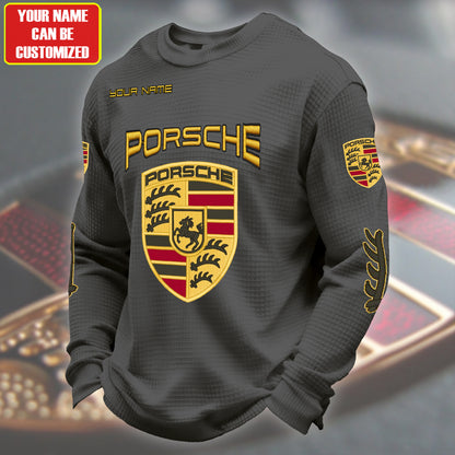 Personalized Pors Quilted Textur Unisex Sweater